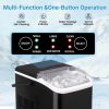 Countertop Ice Makers,26.5lbs in 24Hrs, 9 Cubes Ready in 8 Mins, Self-Cleaning Portable Ice Machine with Ice Scoop and Basket