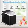 Countertop Ice Makers,26.5lbs in 24Hrs, 9 Cubes Ready in 8 Mins, Self-Cleaning Portable Ice Machine with Ice Scoop and Basket